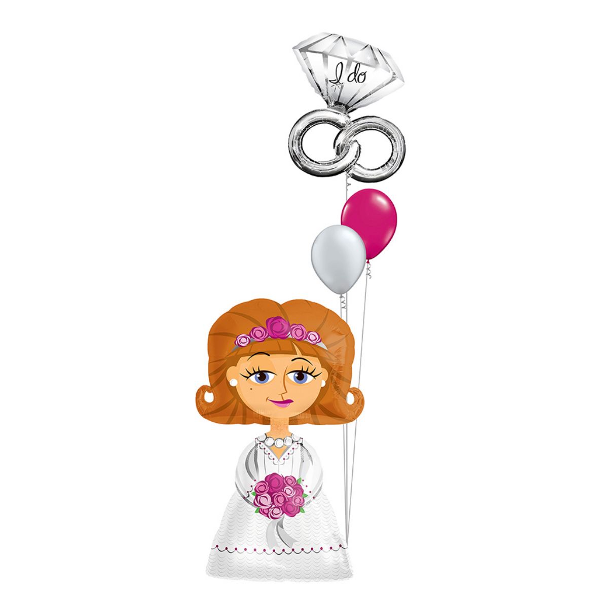 Picture of Bride with Ring “I Do” Bouquet