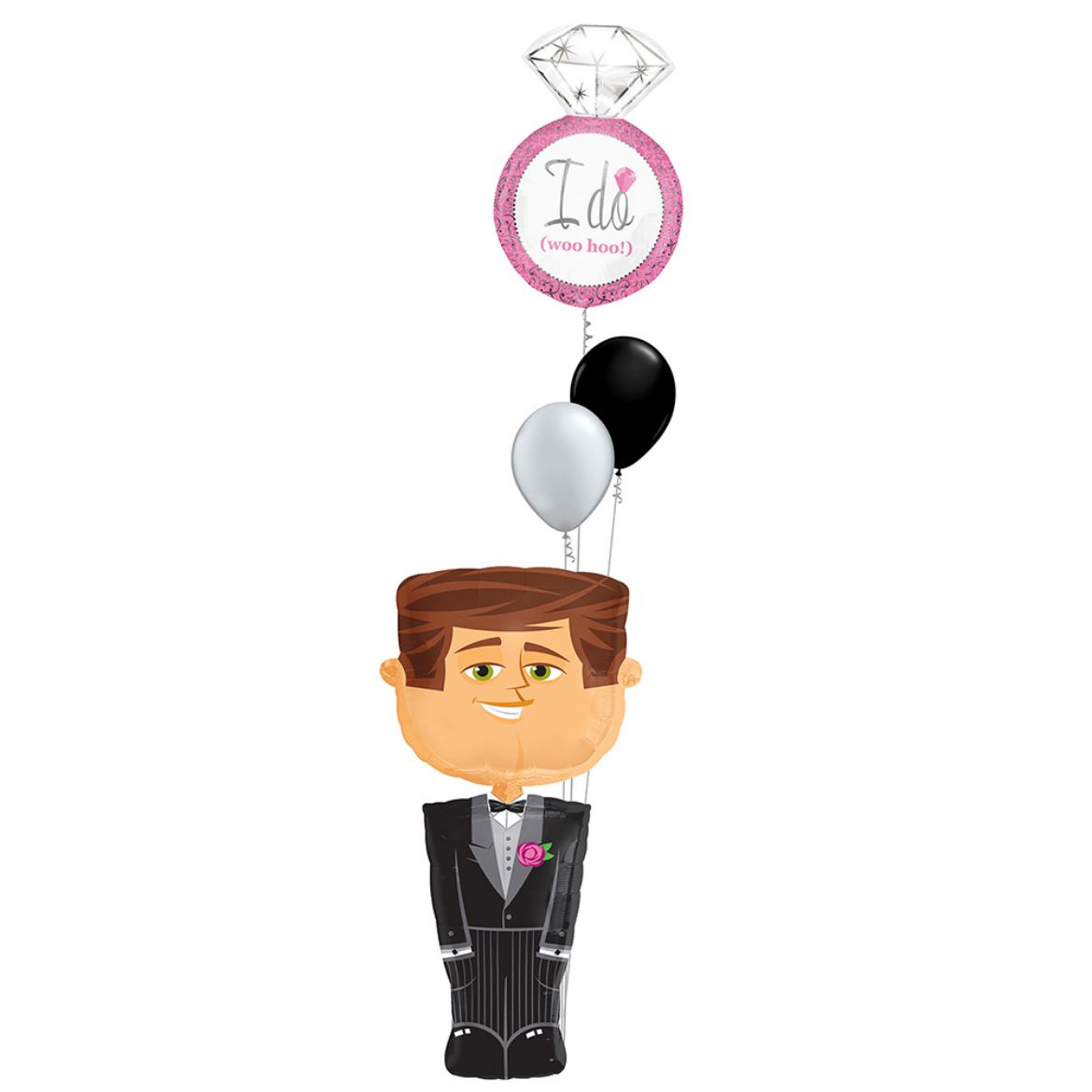 Picture of Groom with Ring "I Do" Bouquet