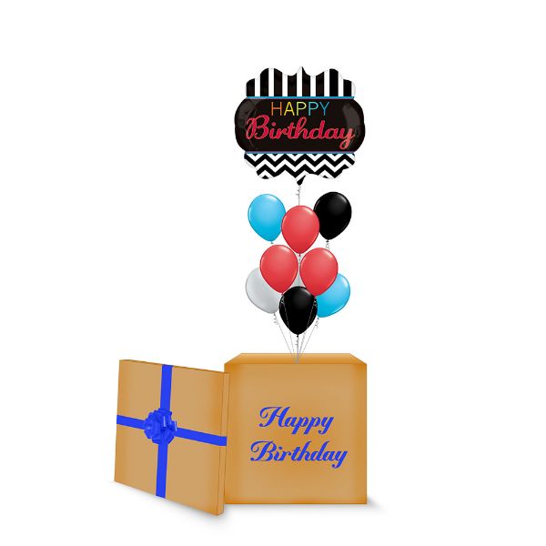 Picture of Black Chevron Birthday