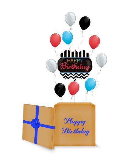 Picture of Black Chevron Birthday