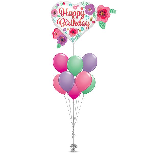 Picture of Birthday Floral Heart