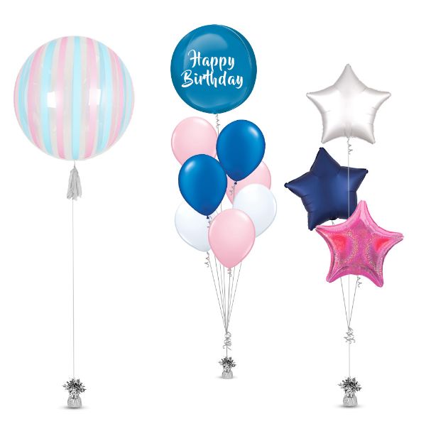 Picture of Blue and Pink Birthday Balloon 