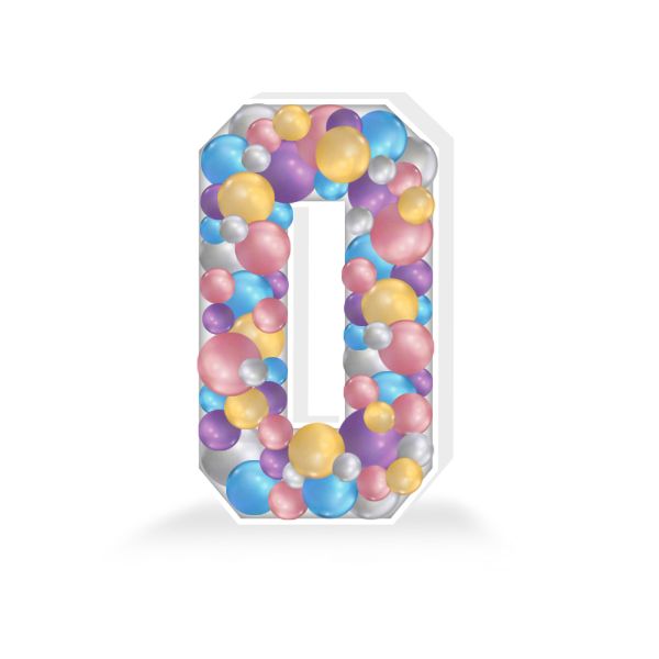 Picture of Number 0 Balloon Mosaic