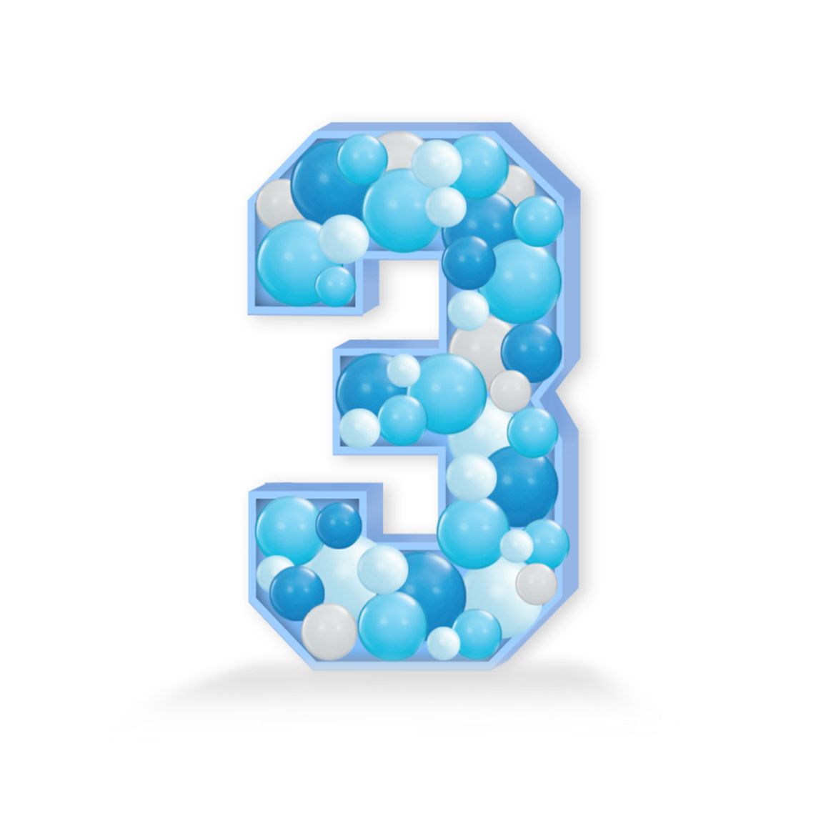 Picture of Number 3 Balloon Mosaic