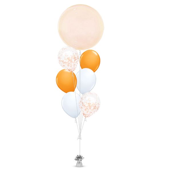 Picture of Orange Bubble Balloon Bunch	