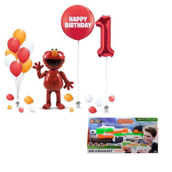 Picture of Elmo Balloon With Gift	