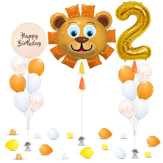 Picture of Lion Balloons with Gift	