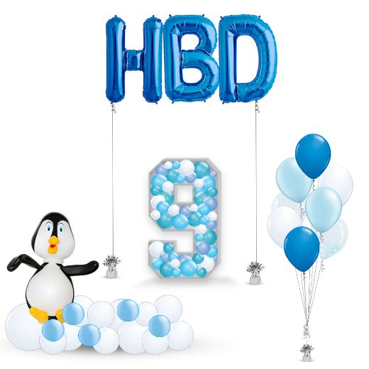 Picture of Penguin Balloon with Gift	