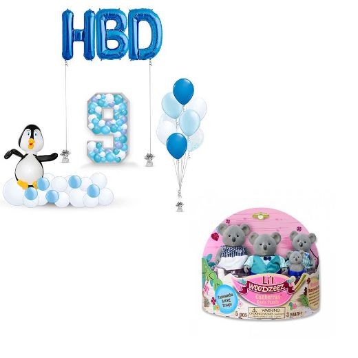 Picture of Penguin Balloon with Gift	