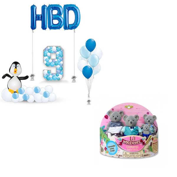 Picture of Penguin Balloon with Gift	