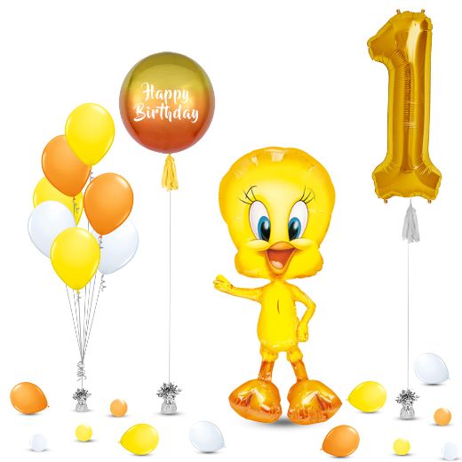 Picture of Tweety Balloon with Gift	
