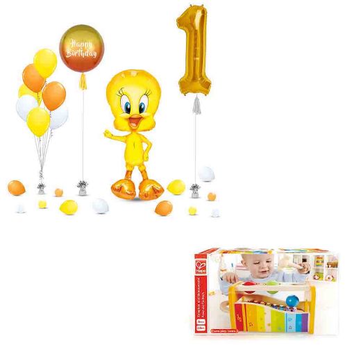 Picture of Tweety Balloon with Gift	