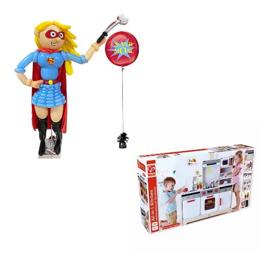 Picture of Mom Balloon Stand with Gift	