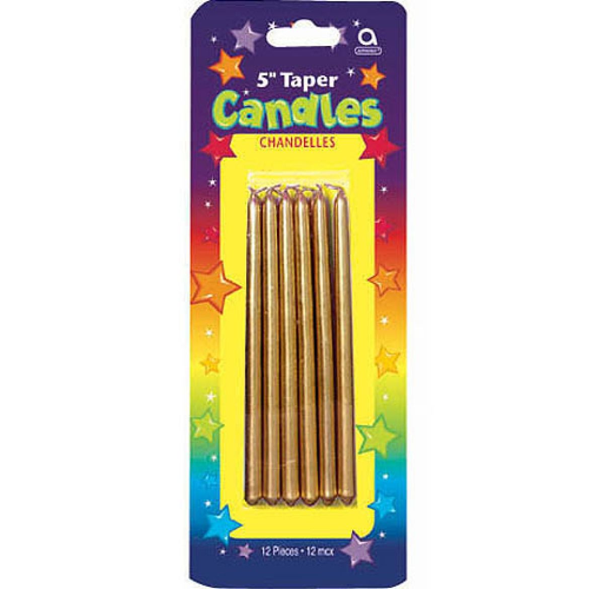 Picture of Gold Mini Taper Candles	