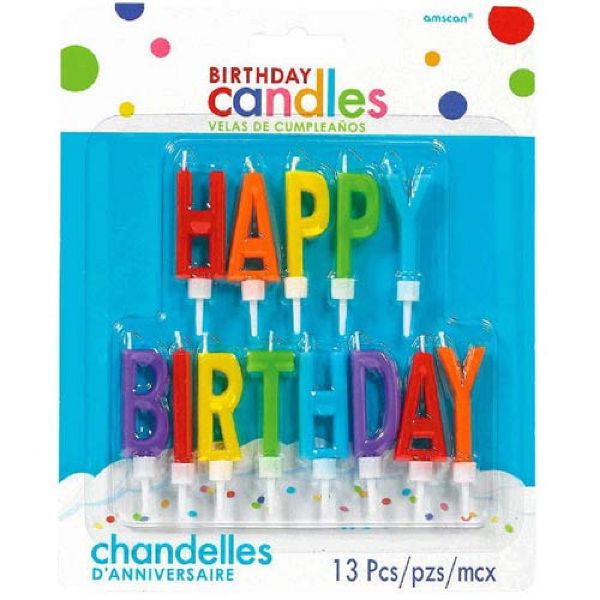 Picture of Primary Happy Birthday Letter Candles	