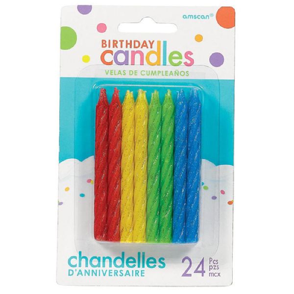 Picture of Primary Colours Spiral Candles	