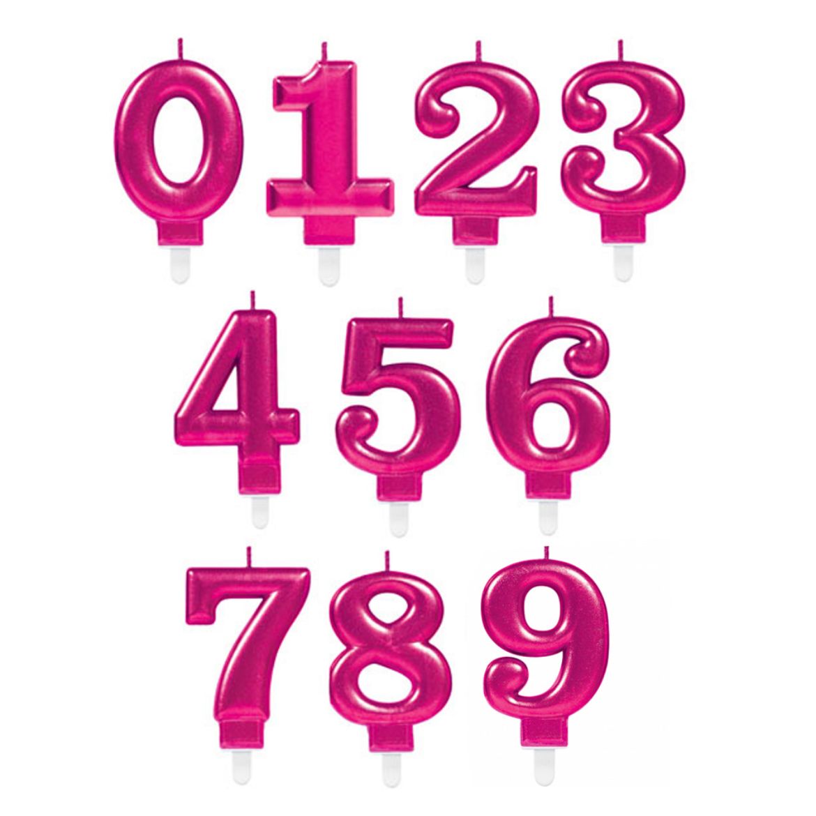 Picture of Metallic Pink Number Candle	
