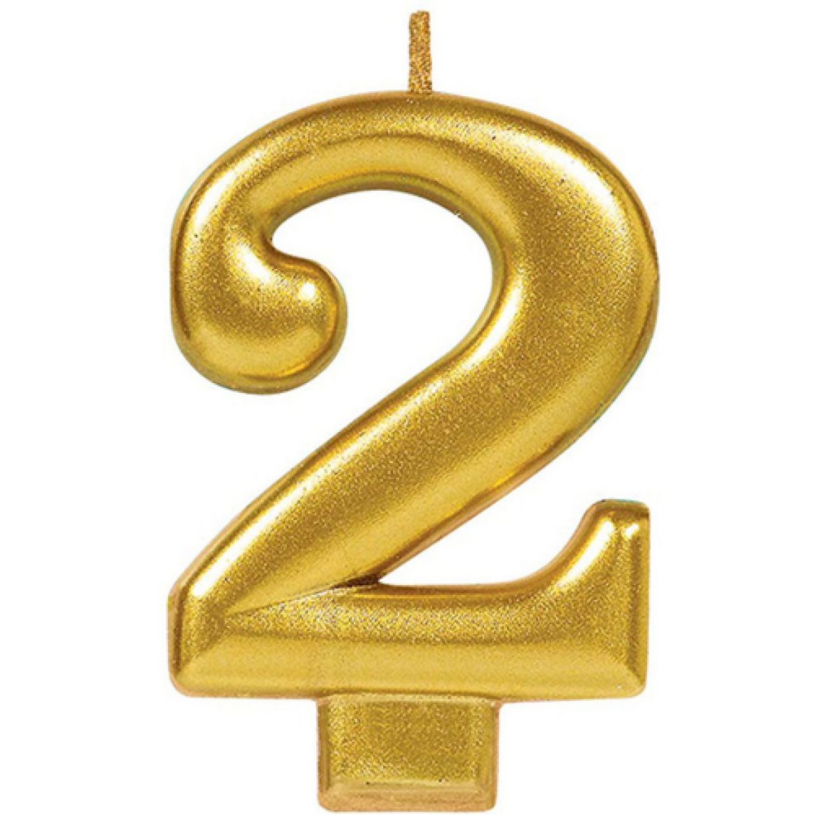 Picture of Numeral #2 Gold Candle