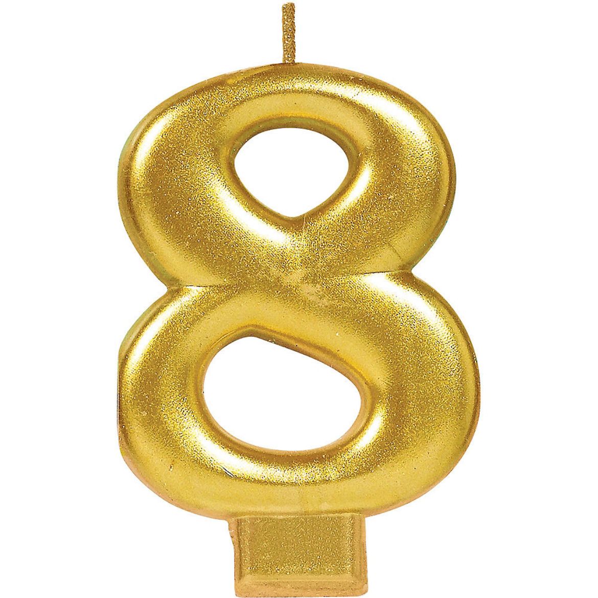 Picture of Numeral #8 Gold Candle	
