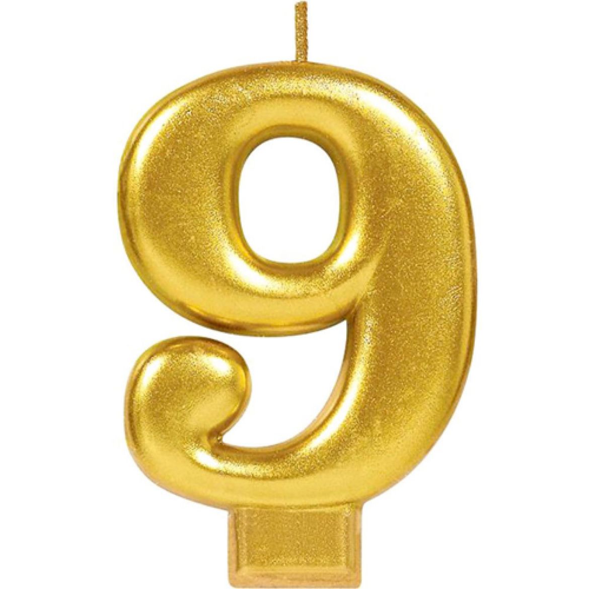 Picture of Numeral #9 Gold Candle