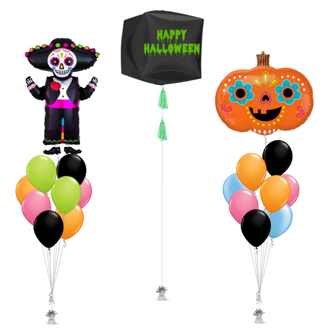 Picture of Day of the Dead Balloon Bouquet	