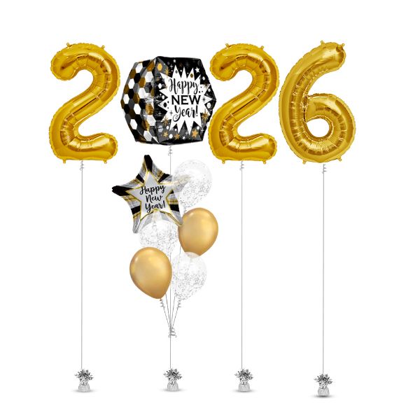Picture of New Year 2026 Geometric Balloon