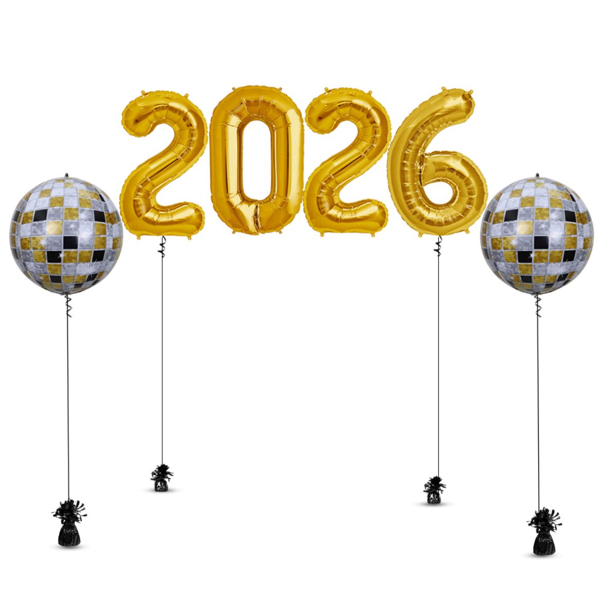 Picture of New Year 2026 with Disco Balloons