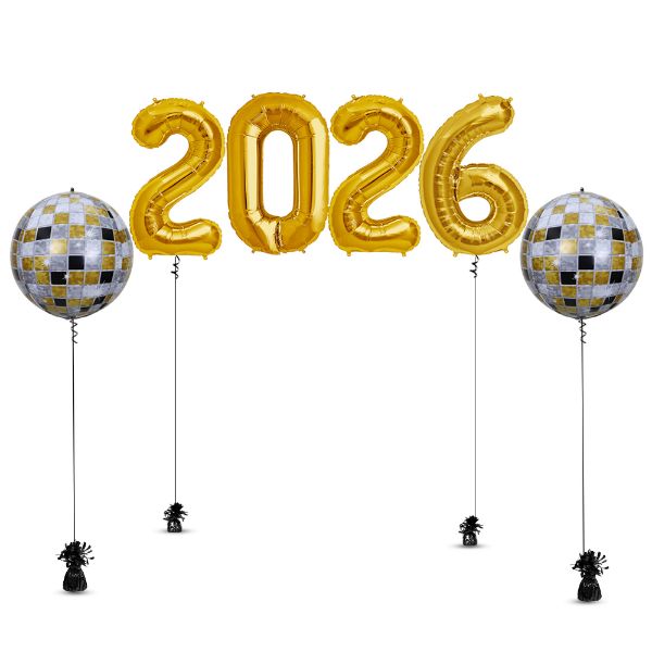 Picture of New Year 2026 with Disco Balloons