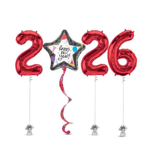 Picture of  New Year 2026 with Star Balloon