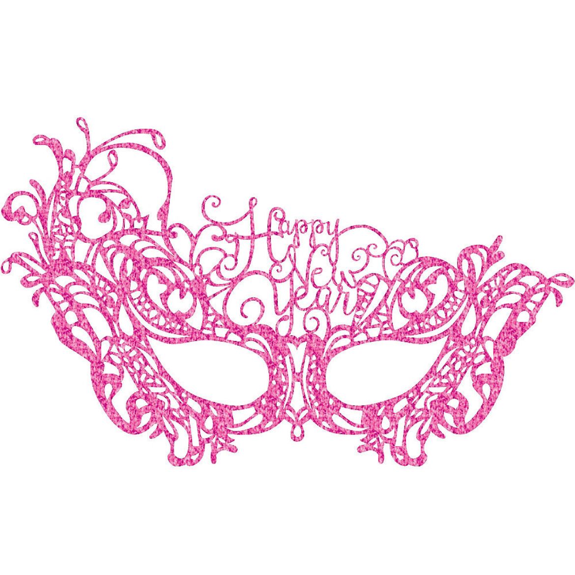Picture of Happy New Year Lace Mask - Pink