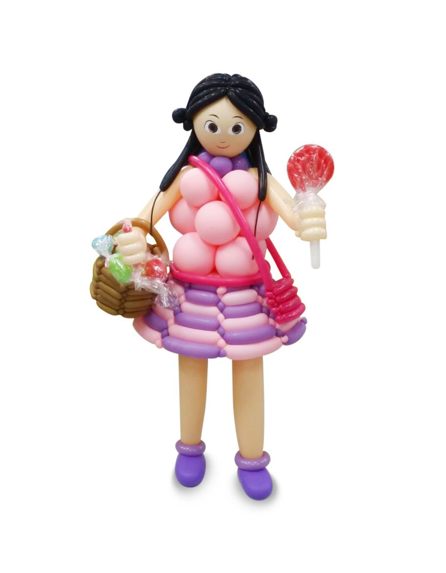 Picture of Gergean Pink Girl Sculpture	